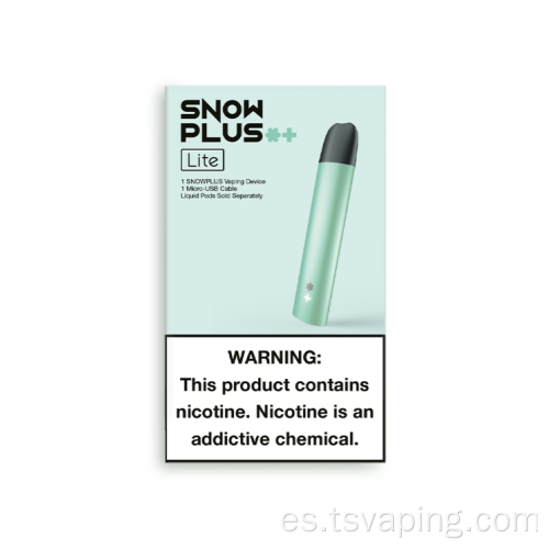 Kit de vapor de vapor desechable de color verde de snowplus lite